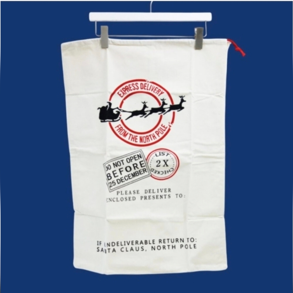 NEW! Fun Christmas Canvas Giant Bag for Gifts